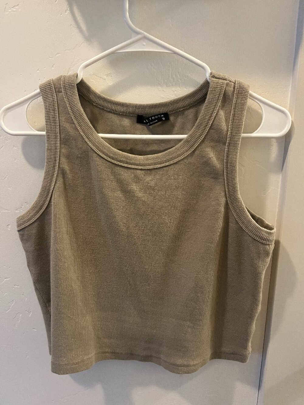 Bohme (Final Touch) Ribbed Tank in Olive Green - Large